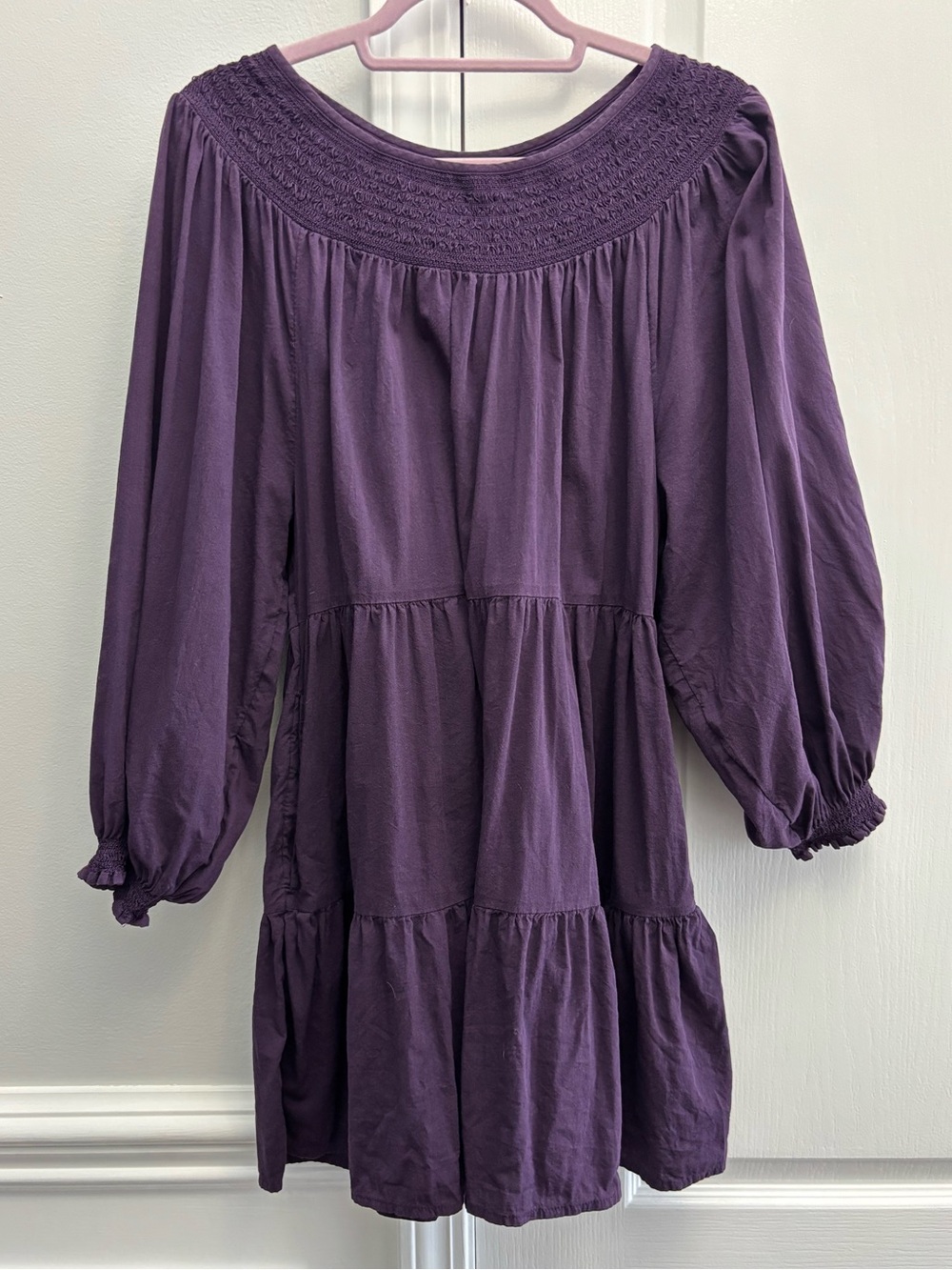 Women’s tiered smock-neck dress